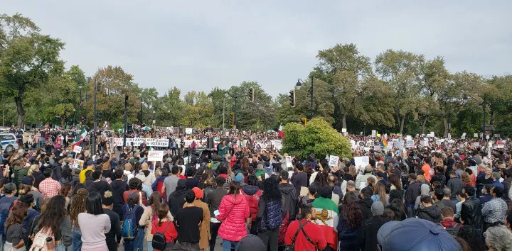 گردهمایی و راهپیمایی بزرگ ایرانیان مونترال در ۲۲ اکتبر