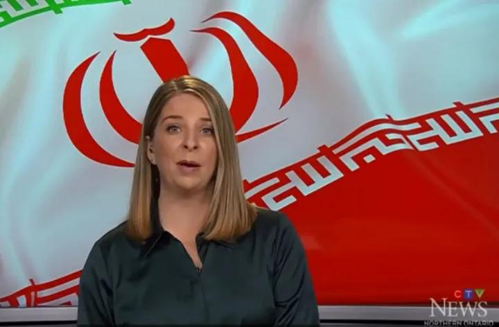 سوتی سی‌تی‌وی نیوز کانادا با اهتزاز پرچم جمهوری اسلامی