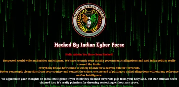 حمله هکرهای هندی به وب‌سایت نیروهای مسلح کانادا
