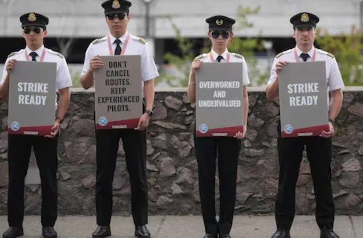 احتمال لغو پروازهای ایرکانادا از روز یکشنبه به علت اعتصاب