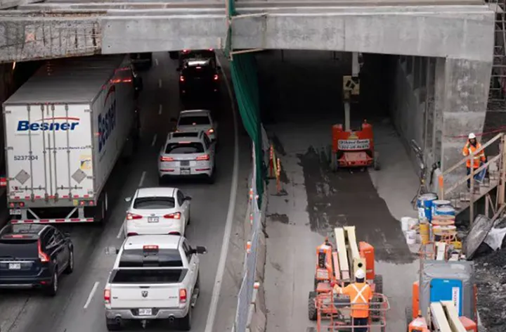 فاجعه در کمین تونل لافونتن مونترال؟ ترک‌های جدید در بتون‌‌ تعمیرات تونل